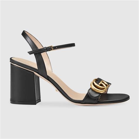 gucci black sandals heels